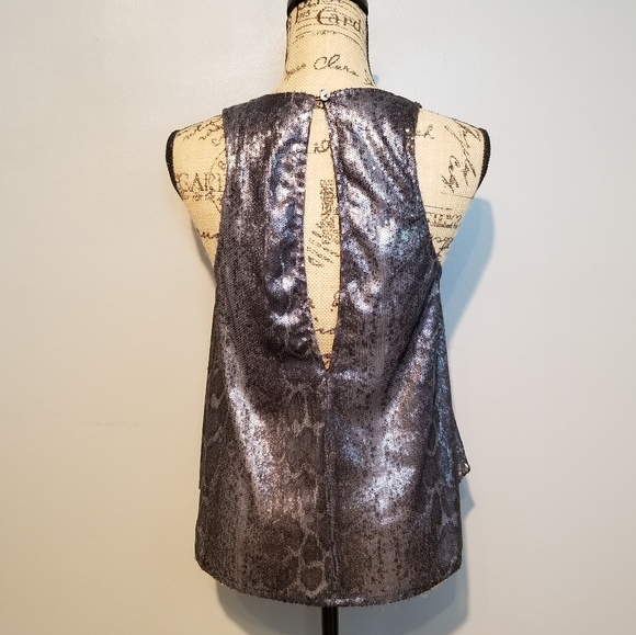 Show Me Your Mumu Sequin Python Top - Picture 2 of 3